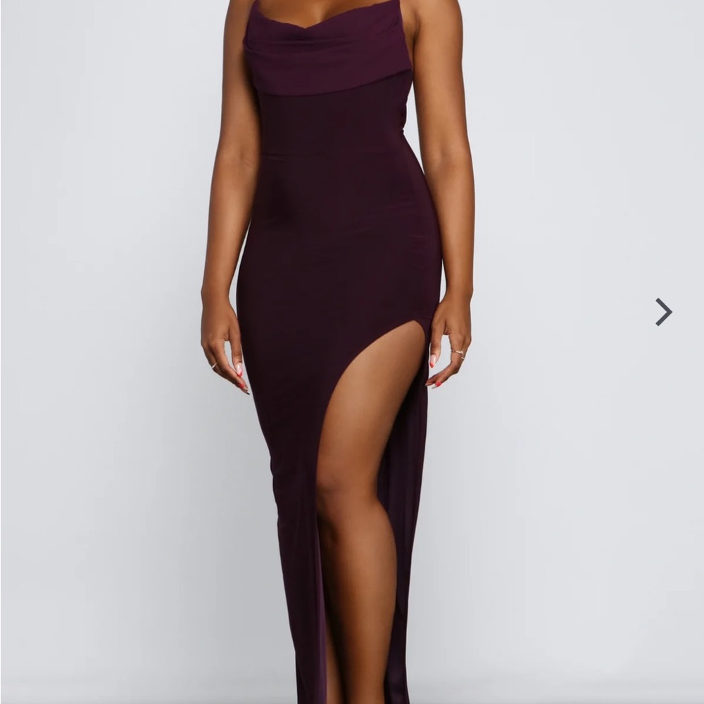 Elegant Plum Evening Gown